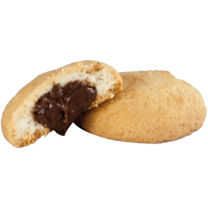 biscuits βανίλια με κρέμα σοκολάτας